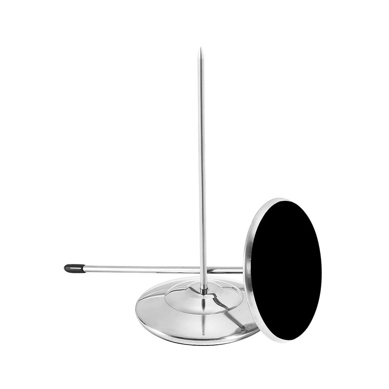 LIFSOBEUT 2PCS Bill Fork  Receipt Holder Spike  Stainless Steel Silver Restaurant Receipt Holder  Paper Memo Holder Check Spindle - Image 1
